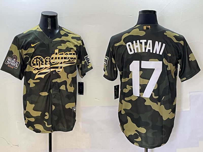 Men Los Angeles Dodgers #17 Ohtani Camo Joint Name 2025 Nike MLB Jersey style 3->los angeles dodgers->MLB Jersey